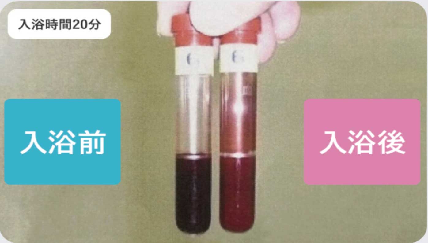 入浴前後の写真
