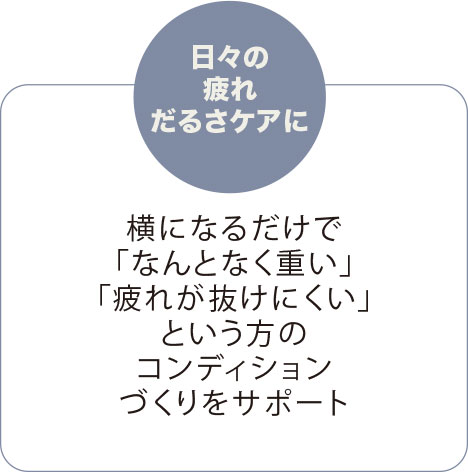 日々の疲れだるさケアに